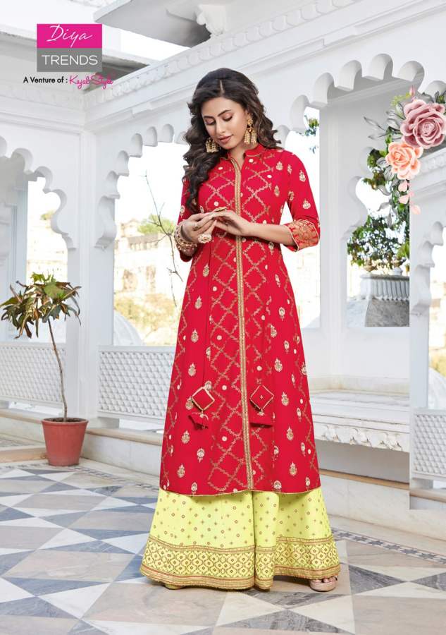 Festival Tadka 2 Heavy Rayon Exclusive Wear Fancy Kurti With Sharara Collection